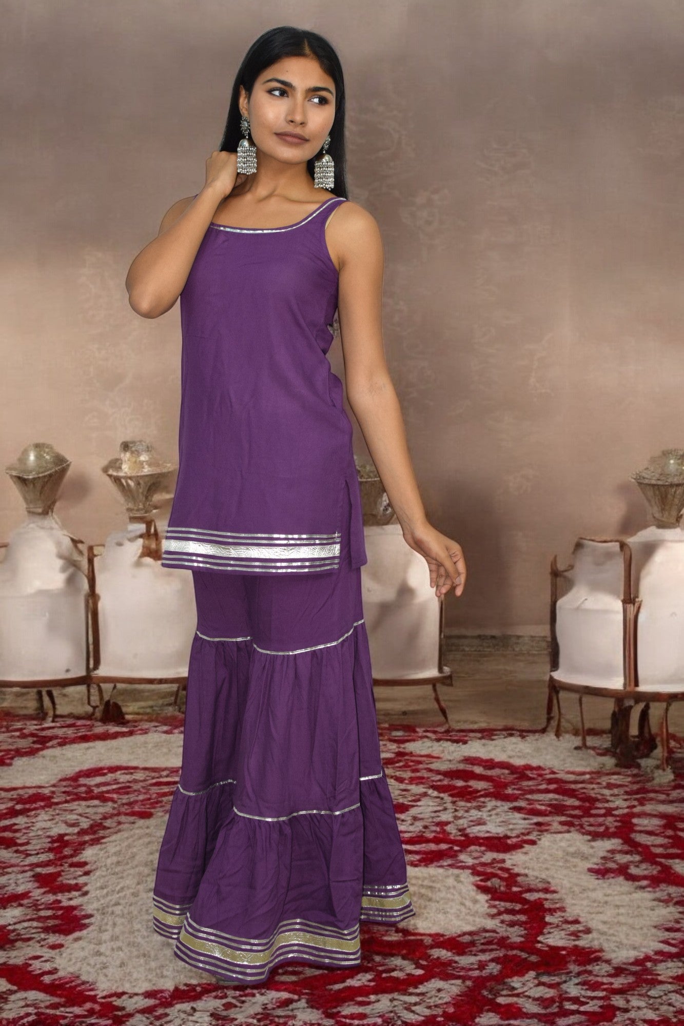 Jamuni Sleeveless Sharara Set