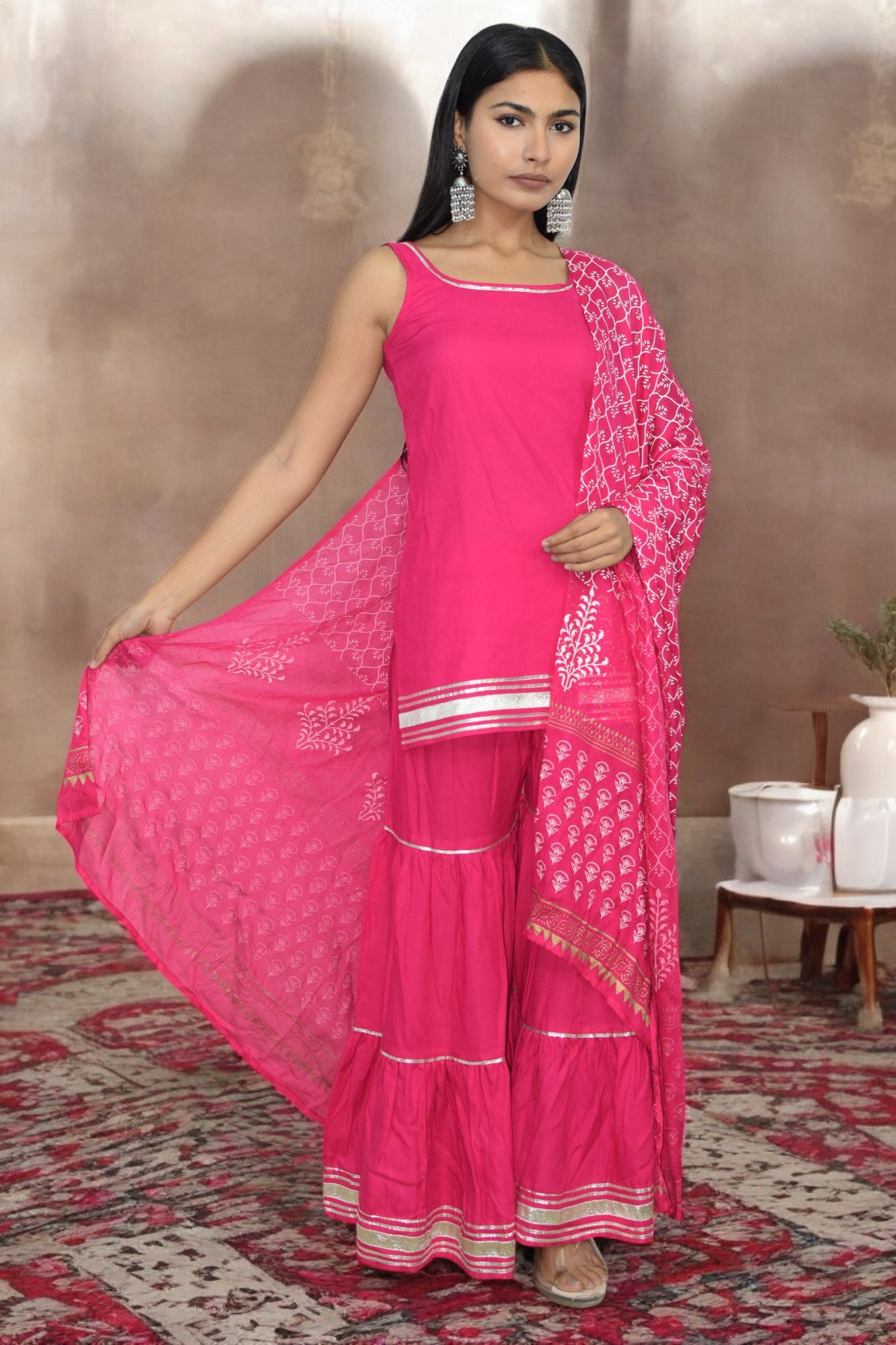 Gulabi Sleeveless Sharara Set