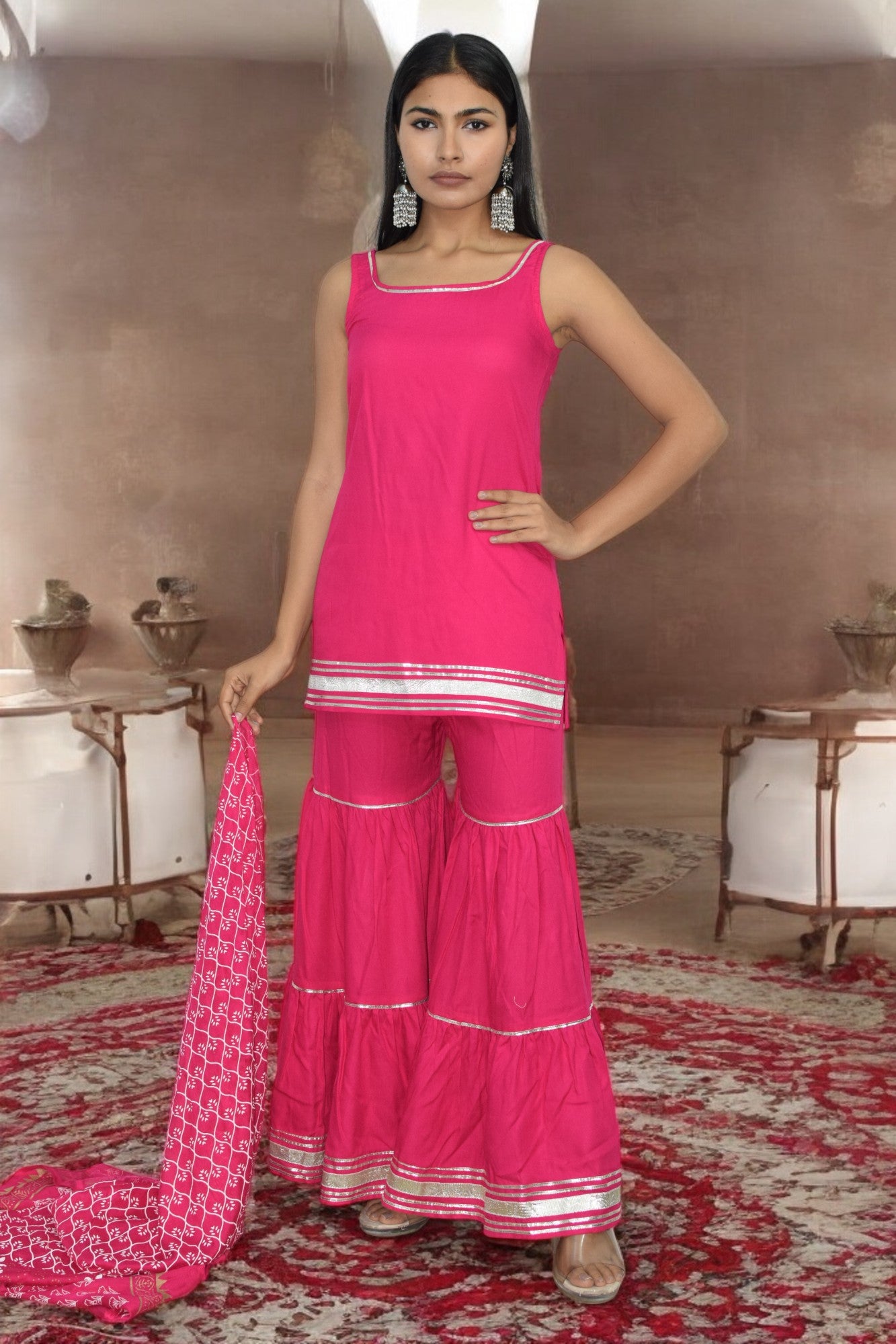 Gulabi Sleeveless Sharara Set