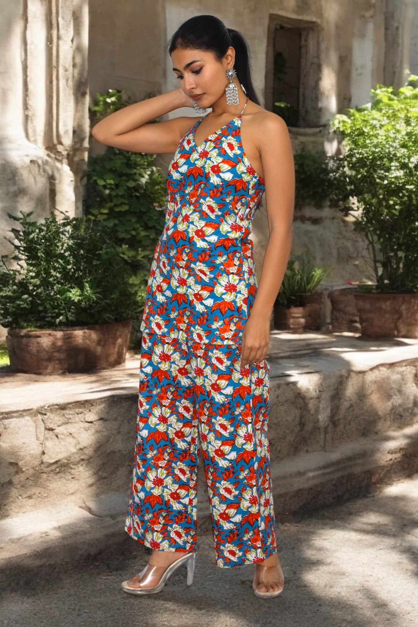 Basant halter neck Co-ord Set