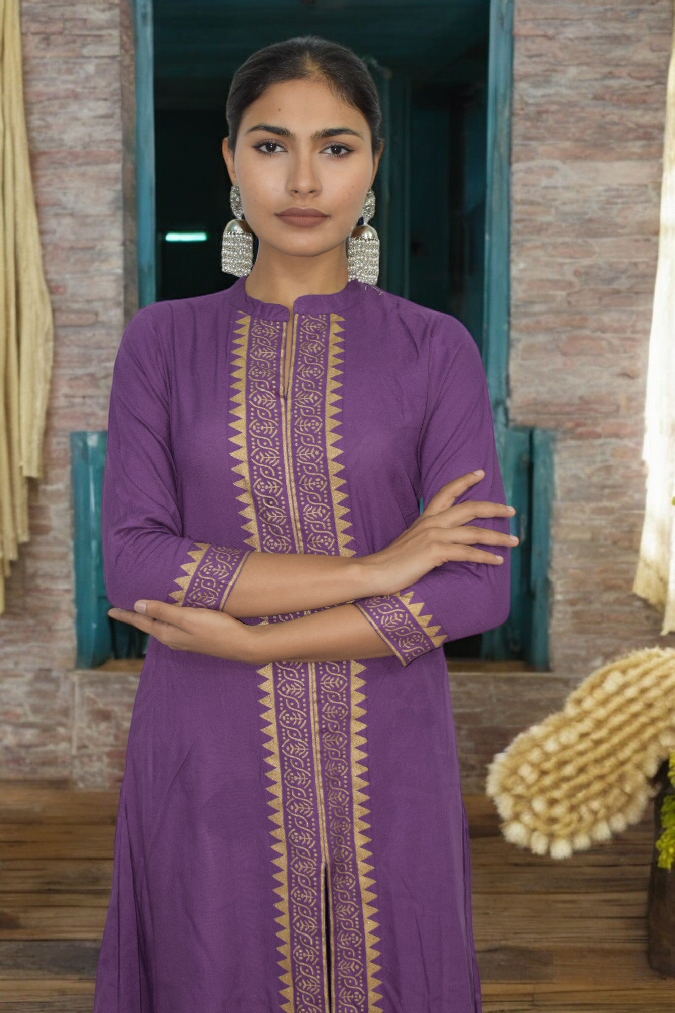 Purple Chic cotton Kurta Set