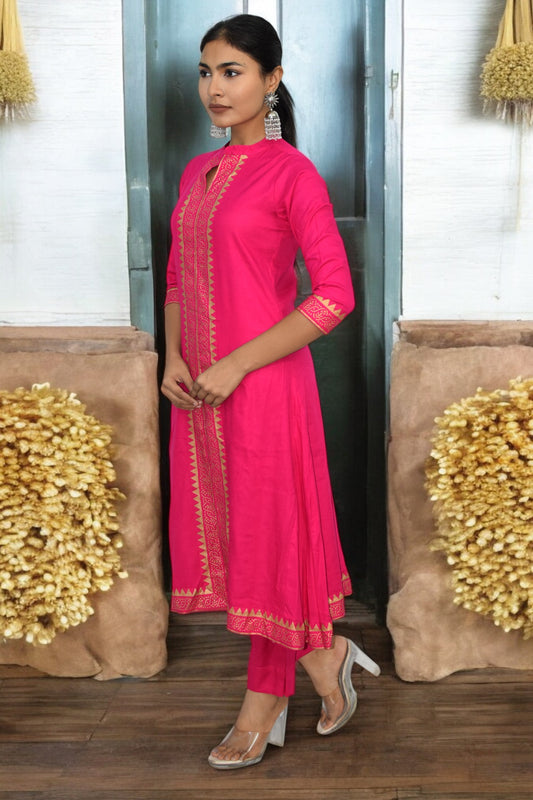 Pink Chic cotton Kurta Set
