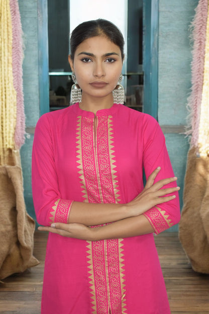 Pink Chic cotton Kurta Set