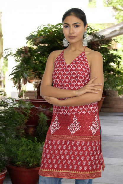 Aabroo Halter neck Kurta
