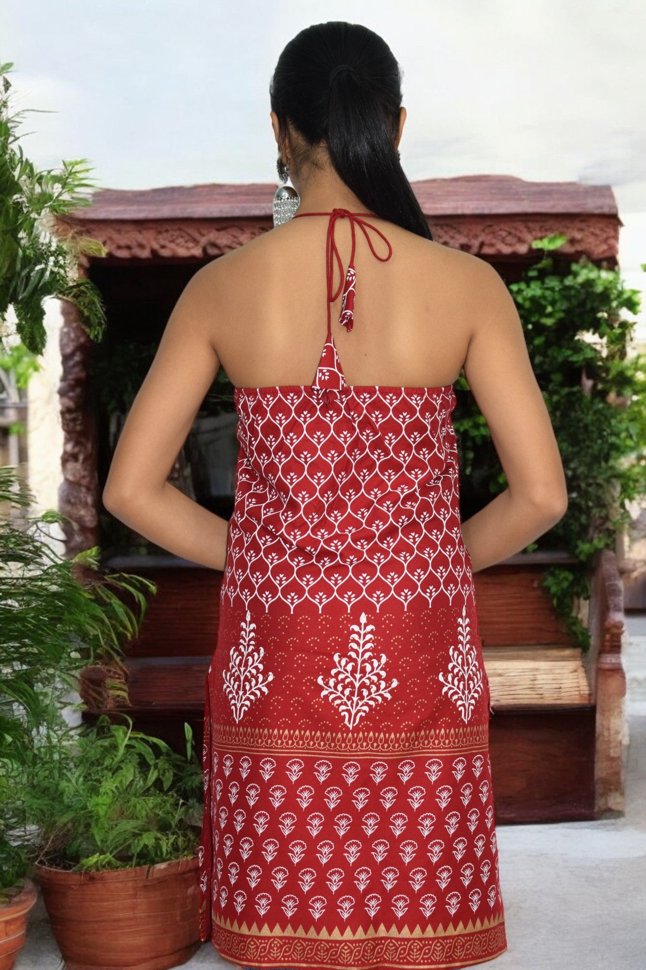 Aabroo Halter neck Kurta