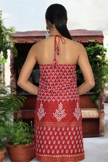 Aabroo Halter neck Kurta