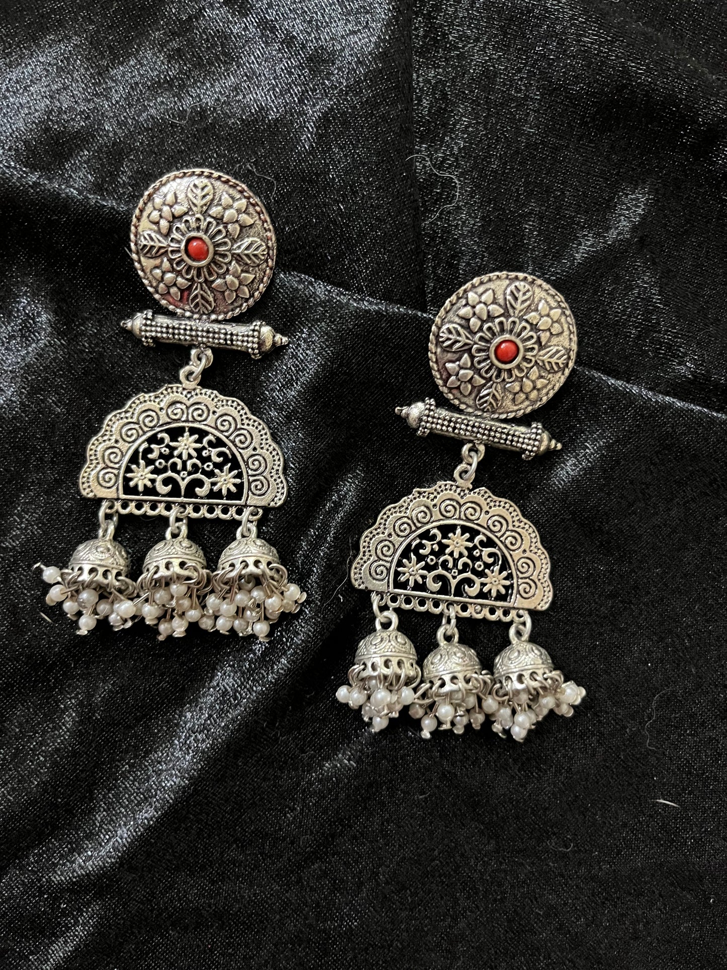 jhumar oxidised earrings