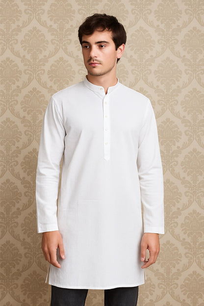 Classic White Kurta for Men