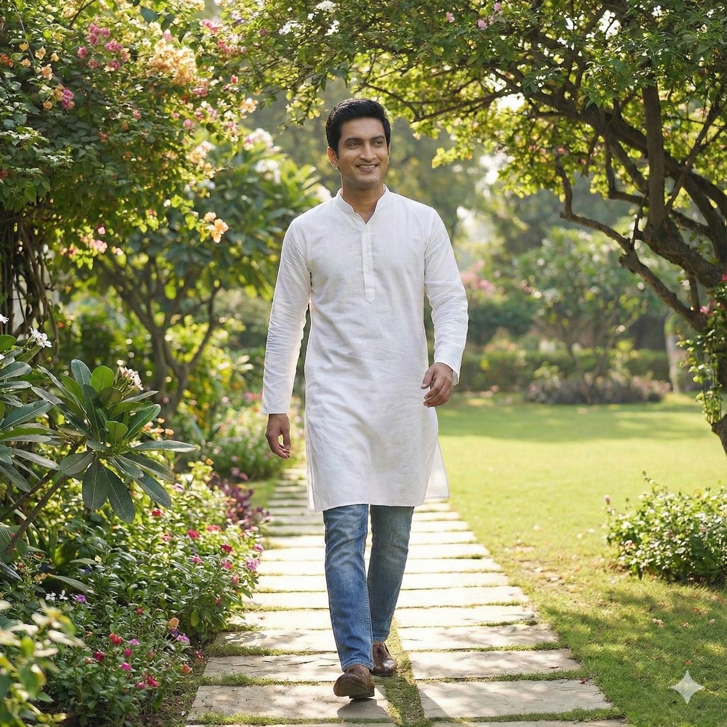 Classic White Kurta for Men