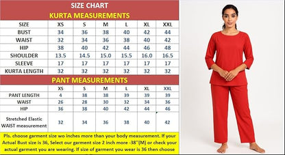 Pure cotton Red Yoga Set