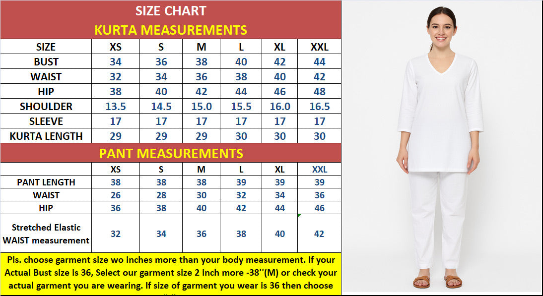 Élan White Short Kurta Set