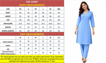Saanjh Ivory Cotton office wear kurti set