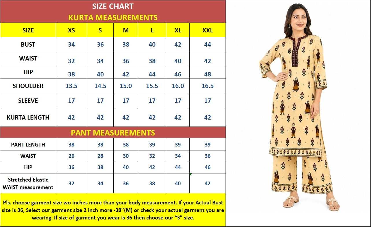 Kathputli Tales Beige Cotton Co-ord Set for Women