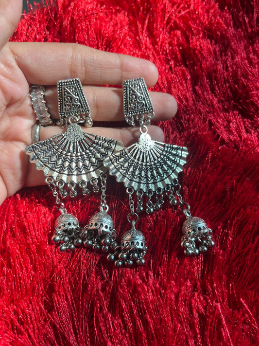 Pankh oxidised earrings