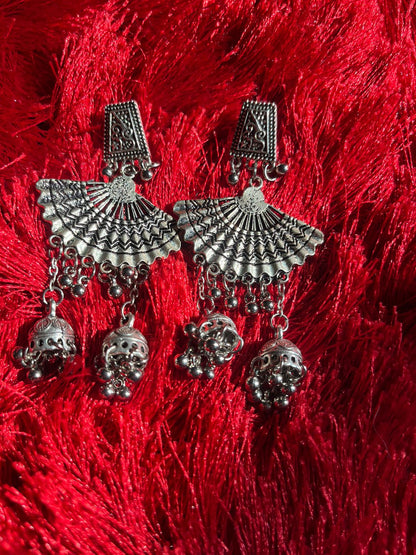 Pankh oxidised earrings