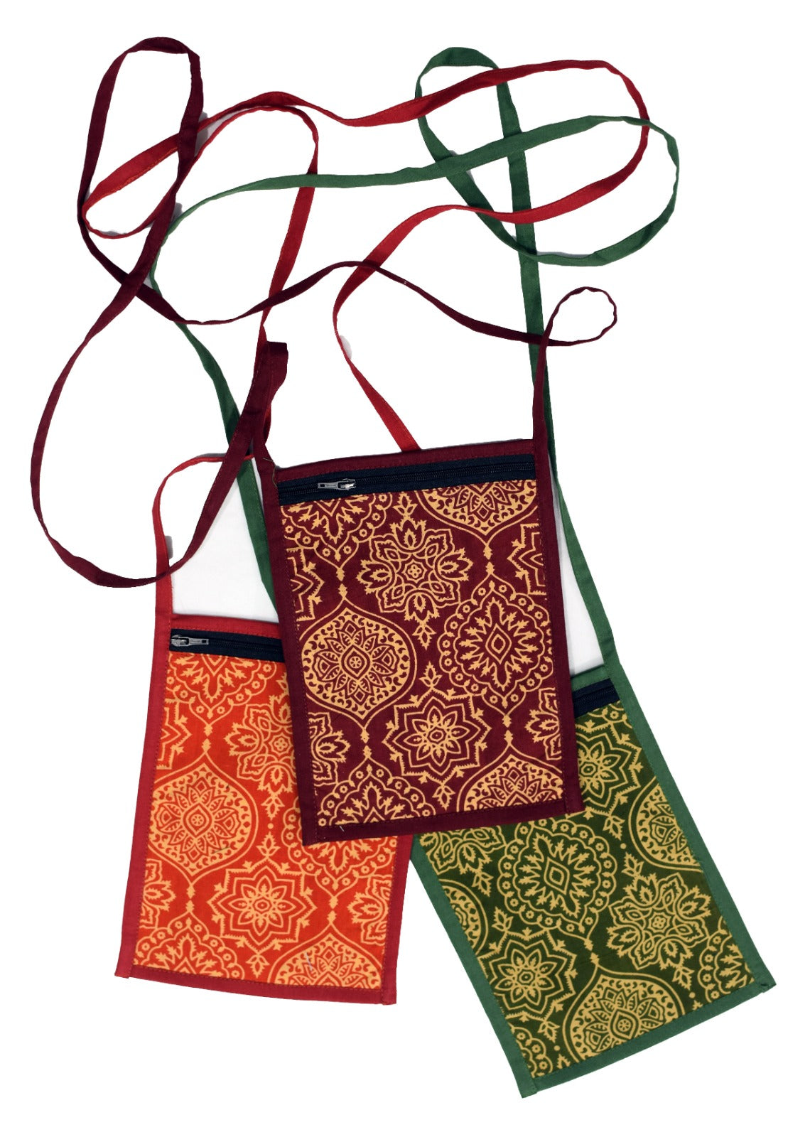 Mughal print Sling bag (set of 3)