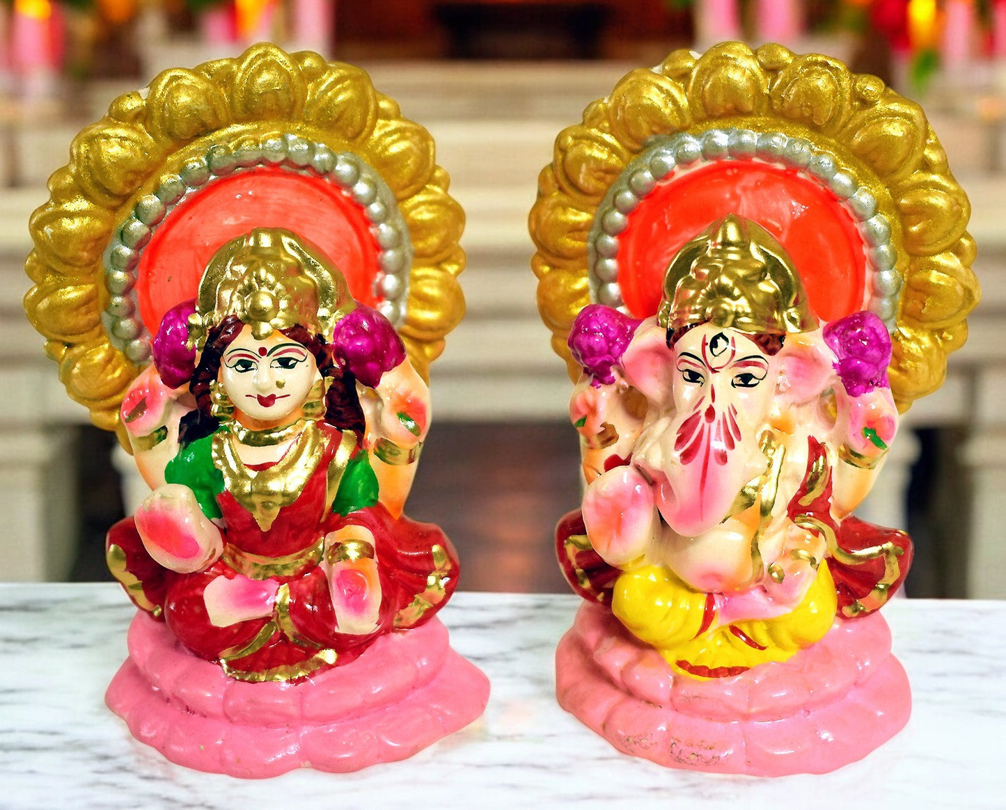 Eco-Friendly Lakshmi Ganesh Idol Set