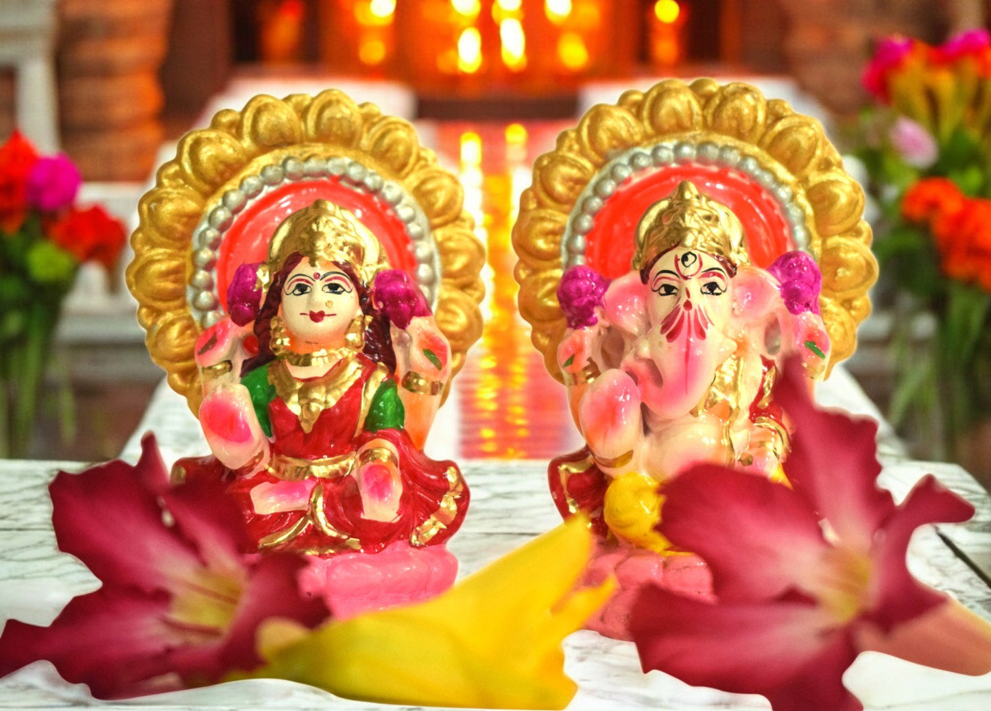 Eco-Friendly Lakshmi Ganesh Idol Set