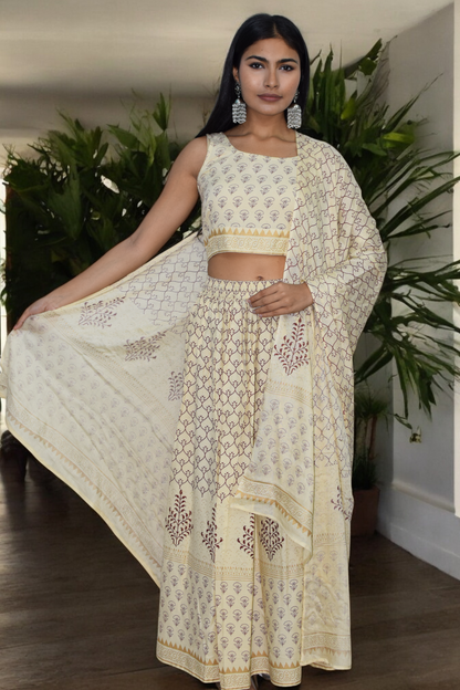 Sunehri Saaj Sleeveless Lehenga Set