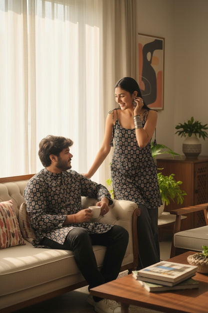 Ajrakh Couple Set
