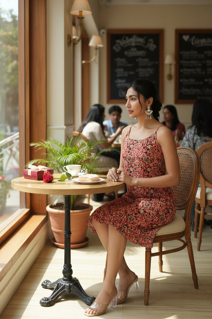 Ira Ethnic Print Summer Dress