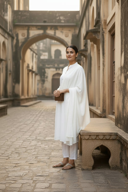 Noor-e-Safed womens white suit set