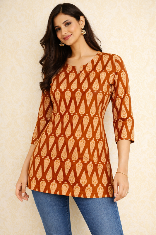 Amber Loom Printed Cotton Kurti