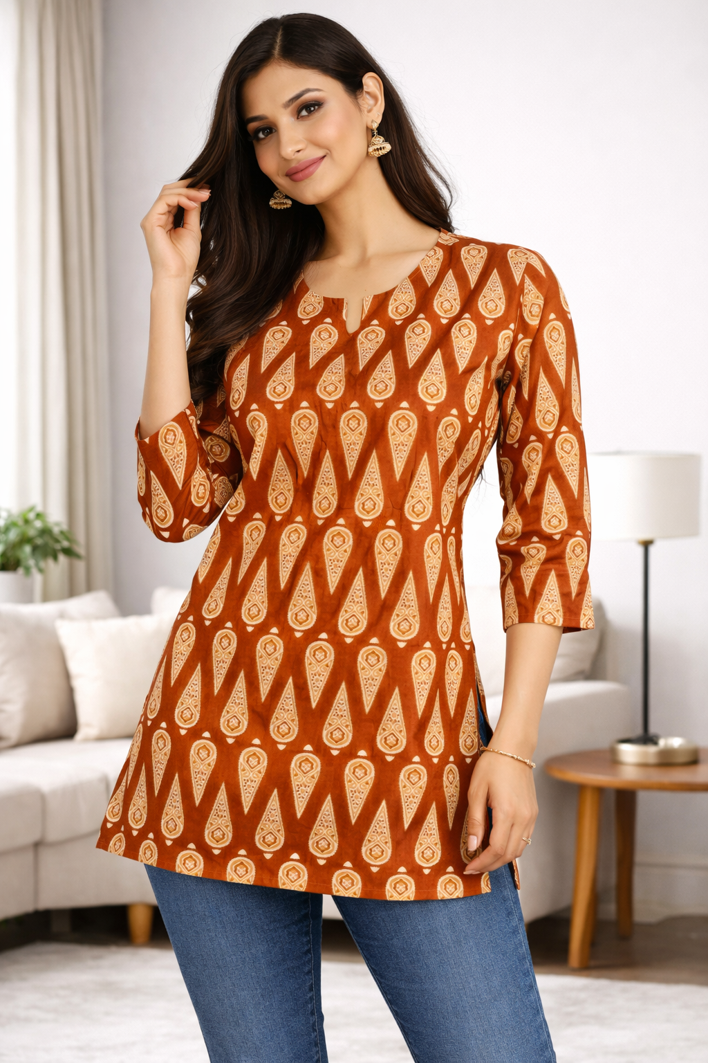 Amber Loom Printed Cotton Kurti