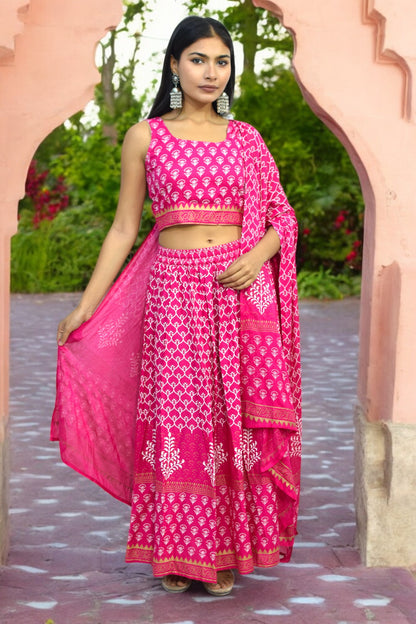 Gulabi Nazakat Sleeveless Lehenga Set