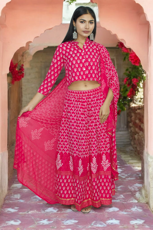 Gulabi Nazakat Lehenga Set