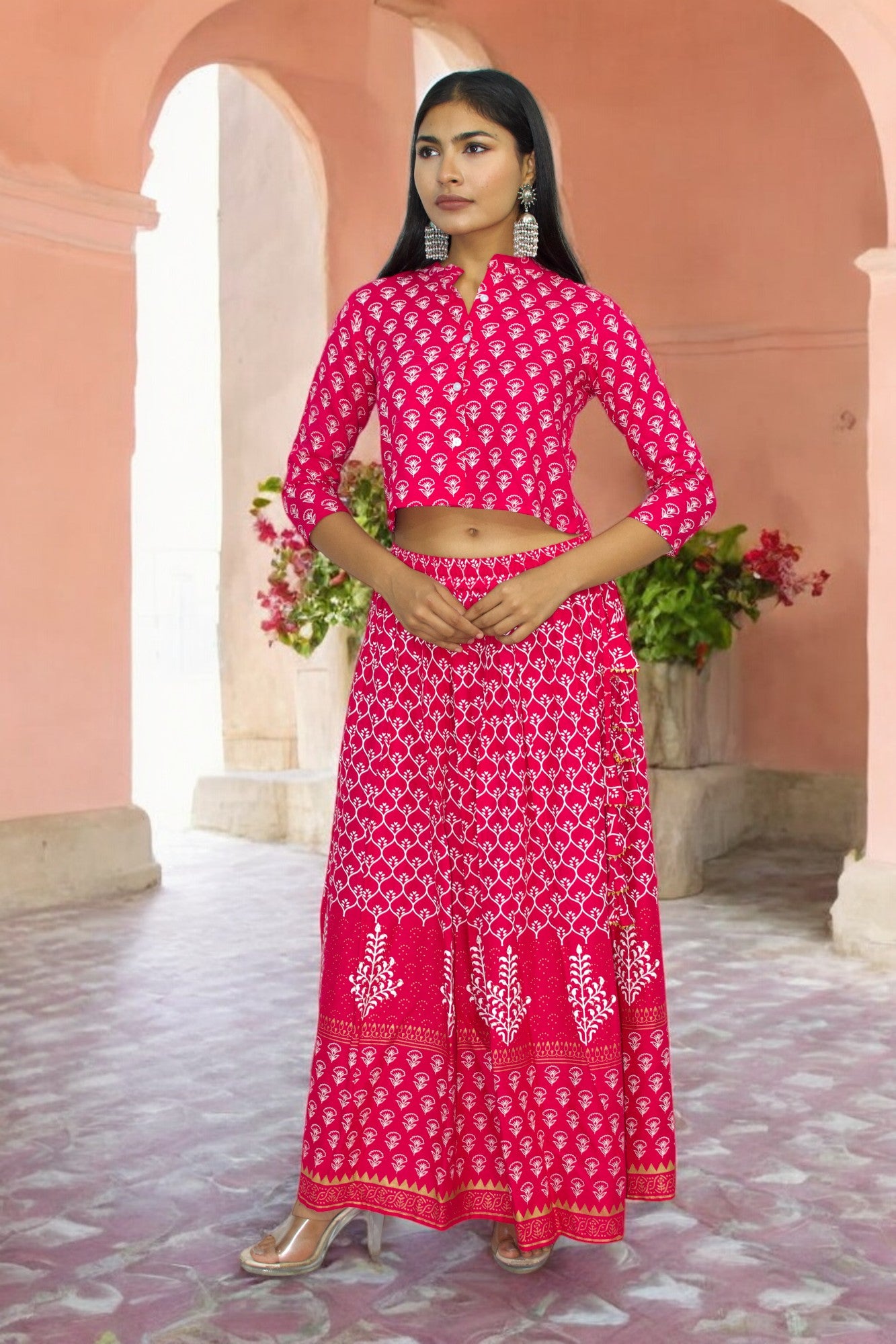 Gulabi Nazakat Lehenga Set