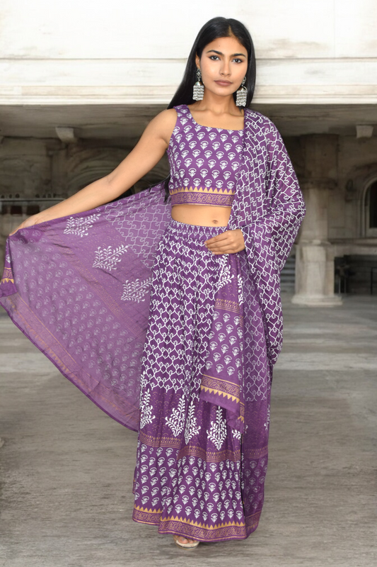Jamuni sleeveless leghnga set