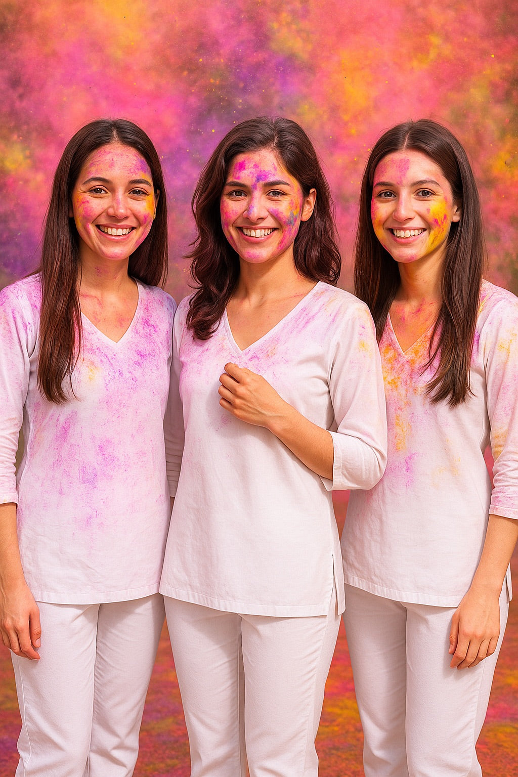 Élan White Short Kurta Set