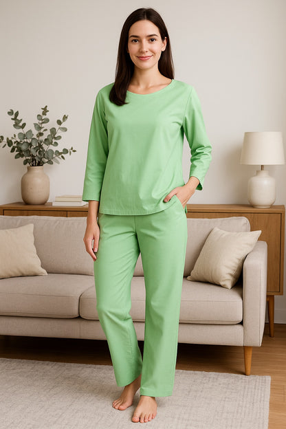 Pure cotton Pista Green Yoga Set