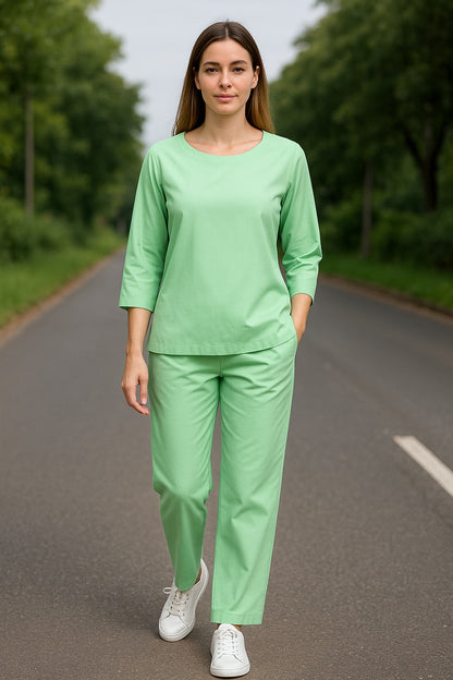 Pure cotton Pista Green Yoga Set