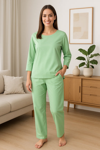 Pure cotton Pista Green Yoga Set