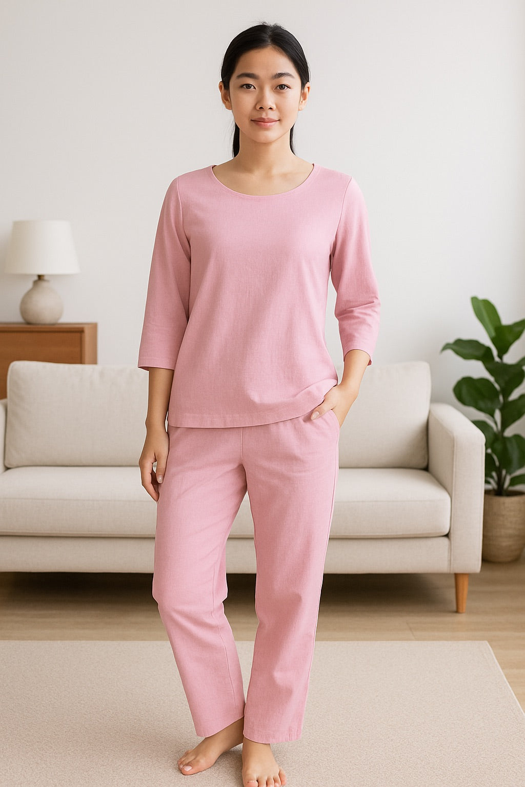 Pure cotton Pink Yoga Set